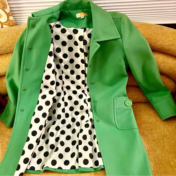 Tulle vintage green wool snap down jacket - Picture 4 of 8